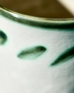 Diva mokken gebroken wit/groen set van 4 stuks - 900000469