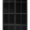 Downtown ijzeren kast - zwart 97x44x184cm