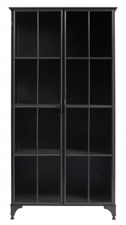 Downtown ijzeren kast - zwart 97x44x184cm