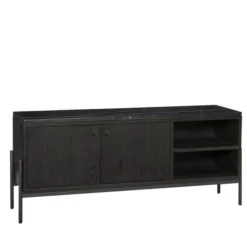 Dressoir metaal/marmer - zwart