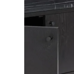 Dressoir metaal/marmer - zwart