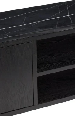 Dressoir metaal/marmer - zwart