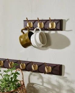 Edgy kapstok met 8 haken bruin - 4192