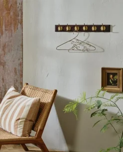 Edgy kapstok met 6 haken bruin - 4191