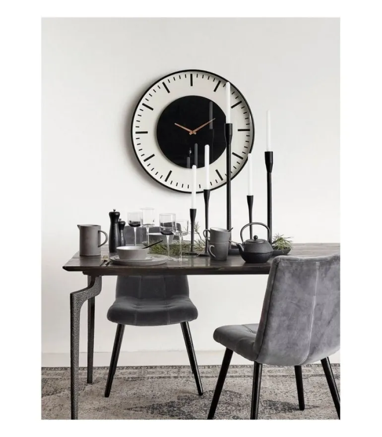 Eetkamerstoel grijs velvet