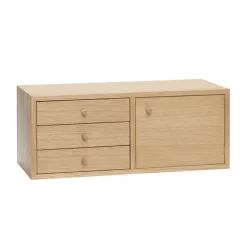 Eiken opberg box - naturel
