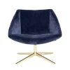Elegant fauteuil blauw velours