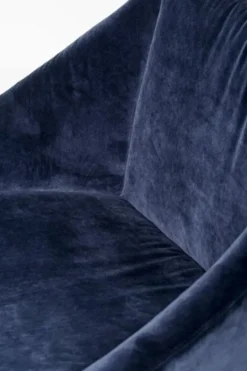 Elegant fauteuil blauw velours