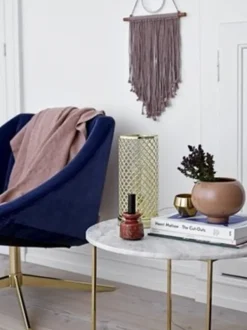 Elegant fauteuil blauw velours