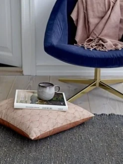 Elegant fauteuil blauw velours