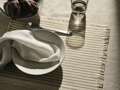 Elouise placemats off white/grijs set van 8 stuks - 71210323