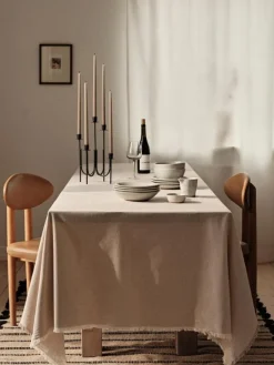 Elouise tafelkleed grijs/gebroken wit 160x200cm - 71210356