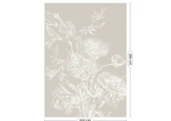 Engraved bloemen behang grijs WP-752 200x280cm