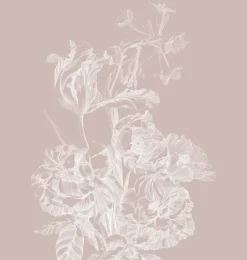 Engraved bloemen behang nude WP-750 400x280cm