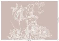 Engraved bloemen behang nude WP-750 400x280cm