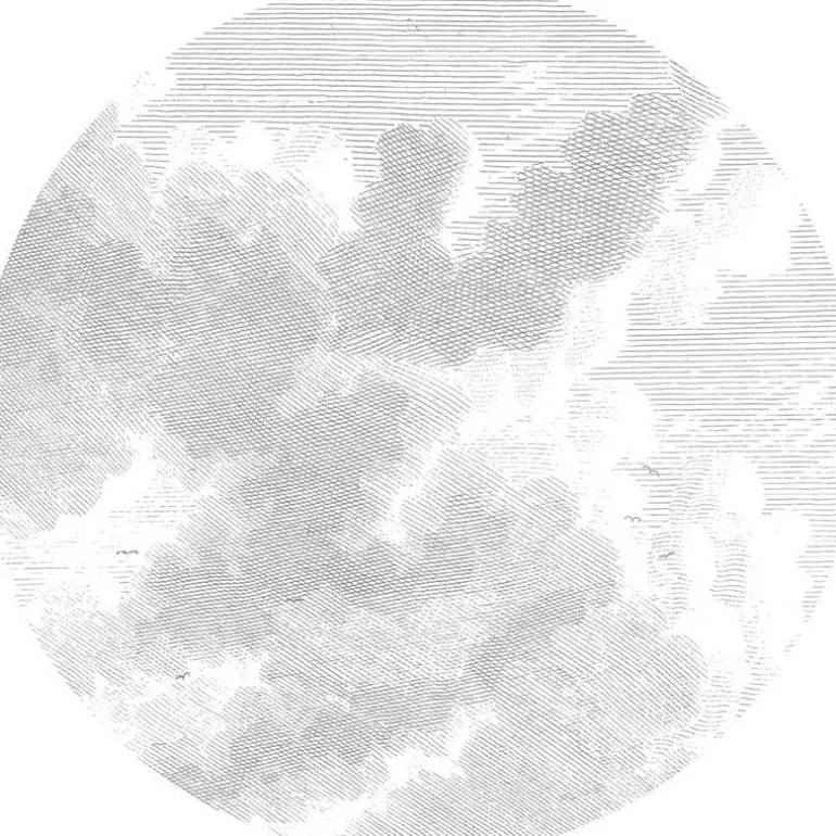 Engraved clouds behangcirkel SC-058 - ø142,5cm