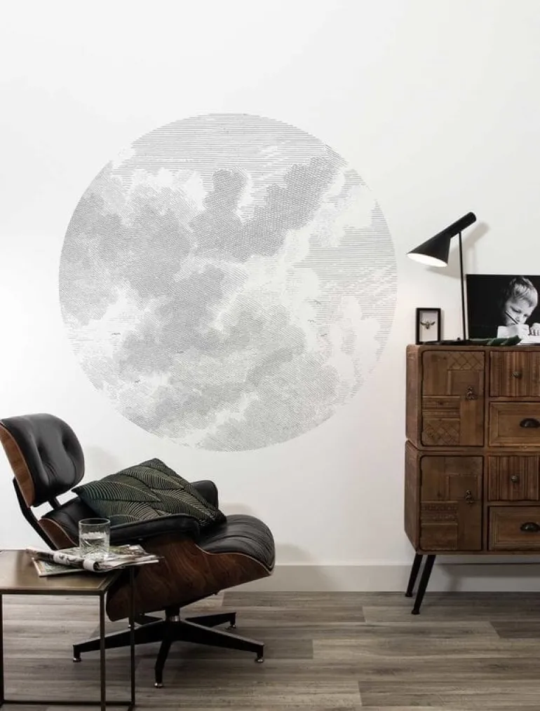 Engraved clouds behangcirkel SC-058 - ø142,5cm