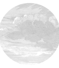Engraved clouds behangcirkel SC-057 - ø142,5cm