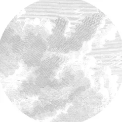 Engraved clouds cirkelbehang CK-058 - ø190cm