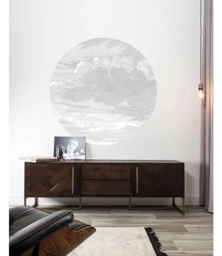 Engraved clouds cirkelbehang CK-057 - ø190cm -