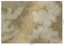 Engraved clouds goud behang MW-012- 400x280cm