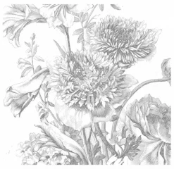 Engraved Flowers behang