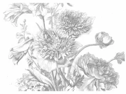 Engraved Flowers behang