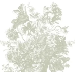 Engraved Flowers behang FU-045 - 194,8x280cm groen