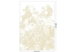 Engraved Flowers behang FU-039 - 194,8x280cm beige
