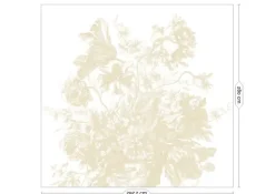 Engraved Flowers behang FU-040 - 292,2x280cm beige