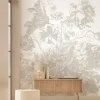 Engraved Flowers behang FU-049 - 292,2x280cm grijs