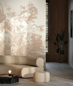 Engraved Flowers behang FU-043 - 292,2x280cm nude
