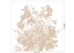 Engraved Flowers behang FU-043 - 292,2x280cm nude