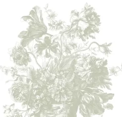 Engraved Flowers behang FU-046 - 292,2x280cm groen