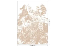 Engraved Flowers behang FU-042 - 194,8x280cm nude