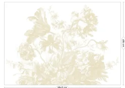 Engraved Flowers behang FU-041 - 389,6x280cm beige