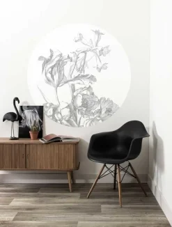 Engraved flowers behangcirkel SC-059 - ø142,5cm