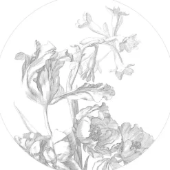 Engraved flowers cirkelbehang CK-059 - ø190cm
