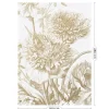 Engraved flowers goud behang MW-028 - 200x280cm