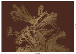 Engraved flowers goud behang MW-027 - 400x280cm
