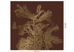 Engraved flowers goud behang MW-026 - 300x280cm