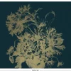 Engraved flowers goud behang MW-014 - 300x280cm
