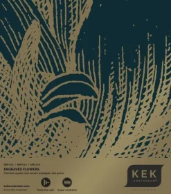 Engraved flowers goud behang MW-014 - 300x280cm