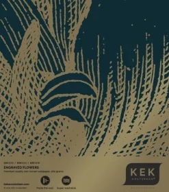 Engraved flowers goud behang MW-013 - 200x280cm