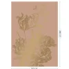 Engraved flowers goud behang MW-022 - 200x280cm