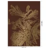 Engraved flowers goud behang MW-025 - 200x280cm