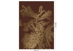 Engraved flowers goud behang MW-025 - 200x280cm