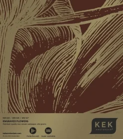 Engraved flowers goud behang MW-025 - 200x280cm