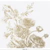 Engraved flowers goud behang MW-029 - 300x280cm