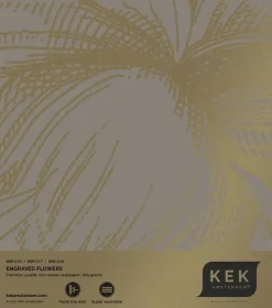 Engraved flowers goud behang MW-017 - 300x280cm